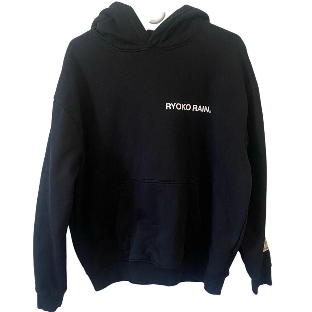 RYOKO RAIN Heavyweight Hoodie "For Artists and Athletes" Black Size Medium